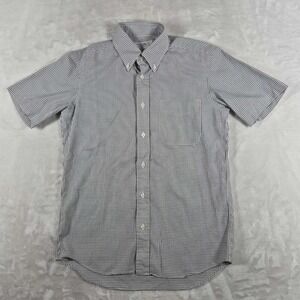 Kamakura Maker's Shirt Men's Small White Check Short Sleeve Button Down Japan‎